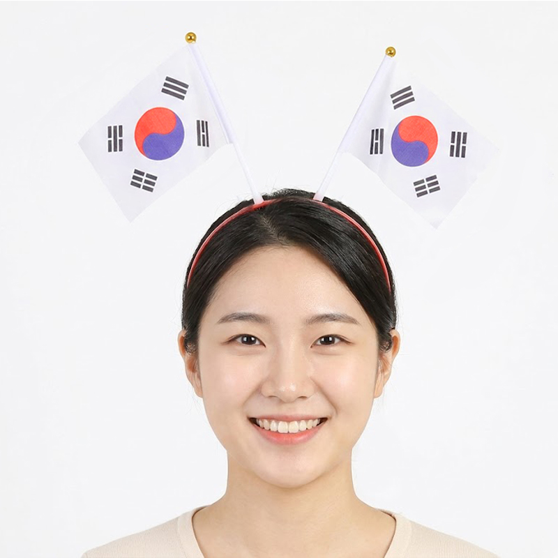 태극기 머리띠 체육대회 축구 단체 응원 도구 용품