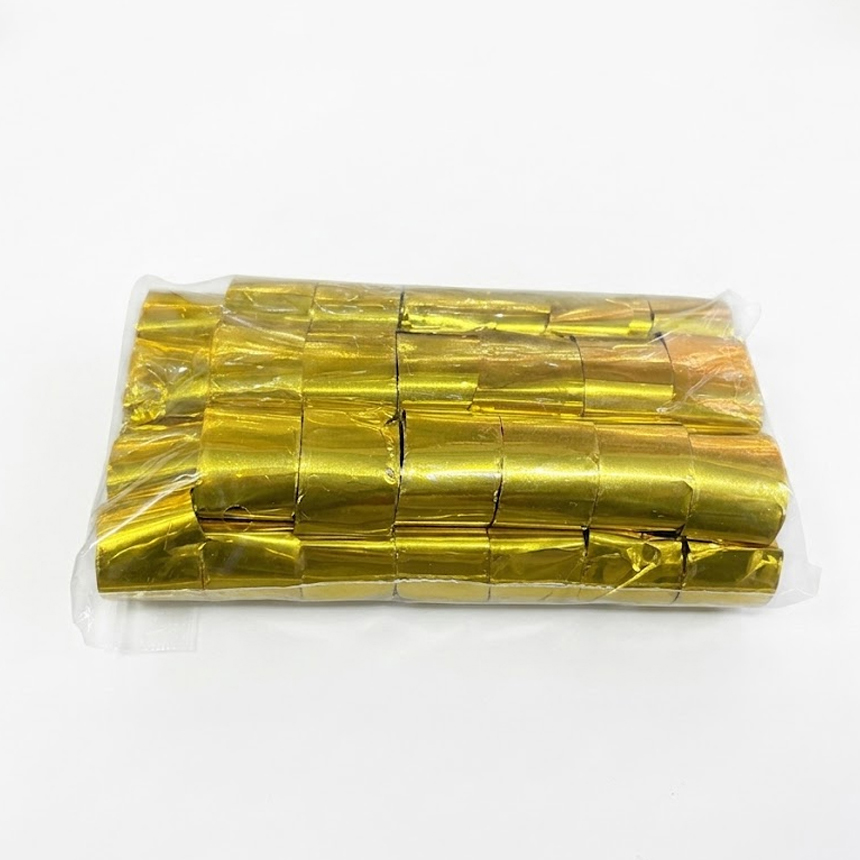 에어샷 종이릴테이프 방염 폭2cm X 길이1m X 10pcs 메탈골드 40개입