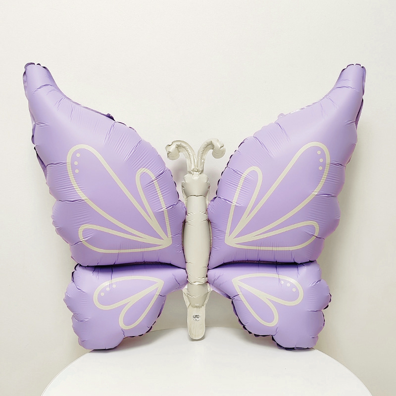 은박풍선 나비 70x65cm 파스텔라일락