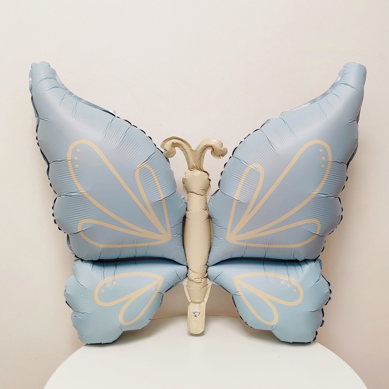 은박풍선 나비 70x65cm 파스텔블루