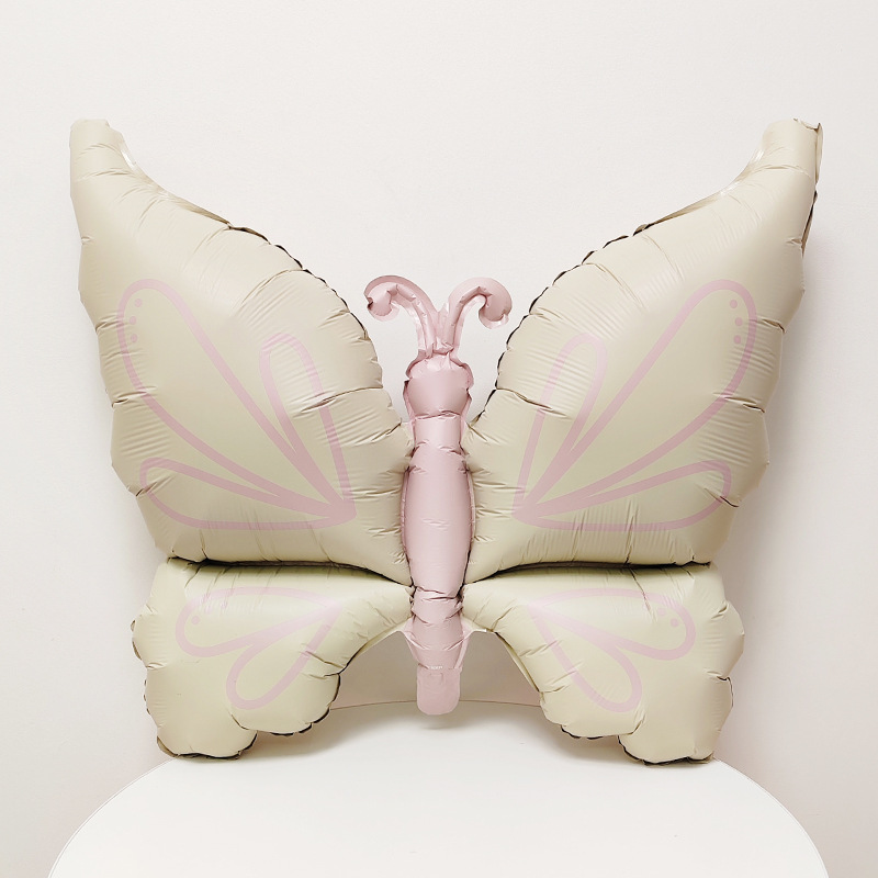 은박풍선 나비 70x65cm 파스텔크림