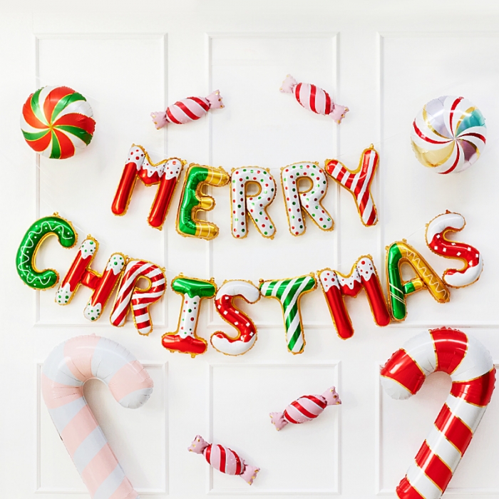은박풍선세트 MERRY CHRISTMAS [진저브레드]