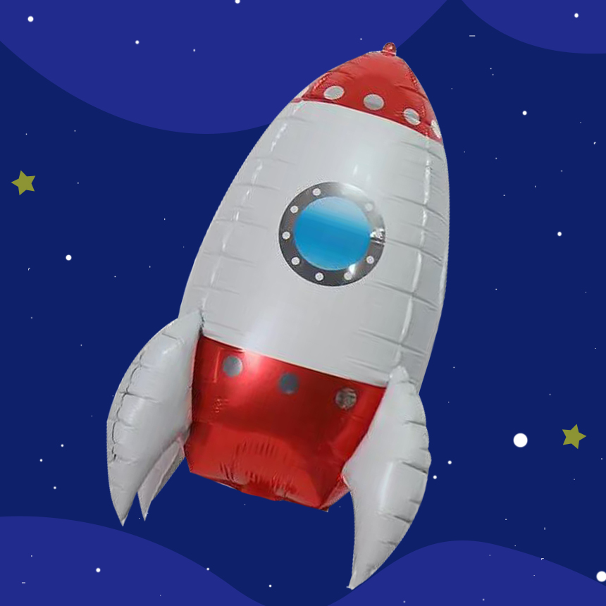 은박 4D 입체 우주 로켓