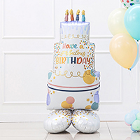 [GRABO] 은박 스탠딩에어벌룬 생일팬시케익 123cm