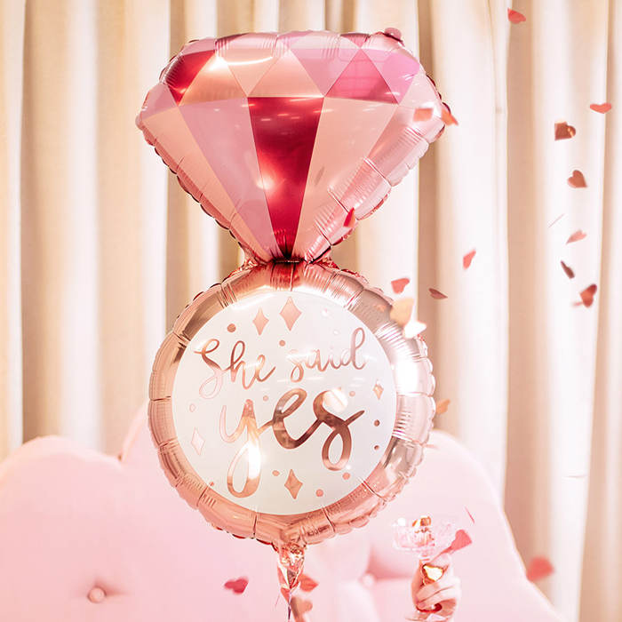 파티데코 은박 브라이덜 반지 She said yes