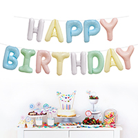 은박풍선세트 - HAPPY BIRTHDAY [파스텔]
