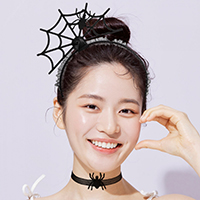 할로윈 거미머리띠 초커세트
