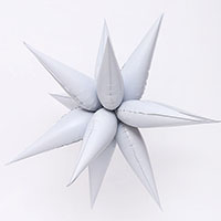 은박풍선 입체별 3D스타 90cm [화이트]