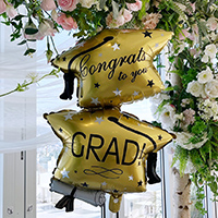 은박 졸업 더블학사모 [골드]