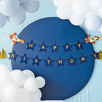 파티데코 생일가랜드 HAPPY BIRTHDAY 에어플레인 2.5m