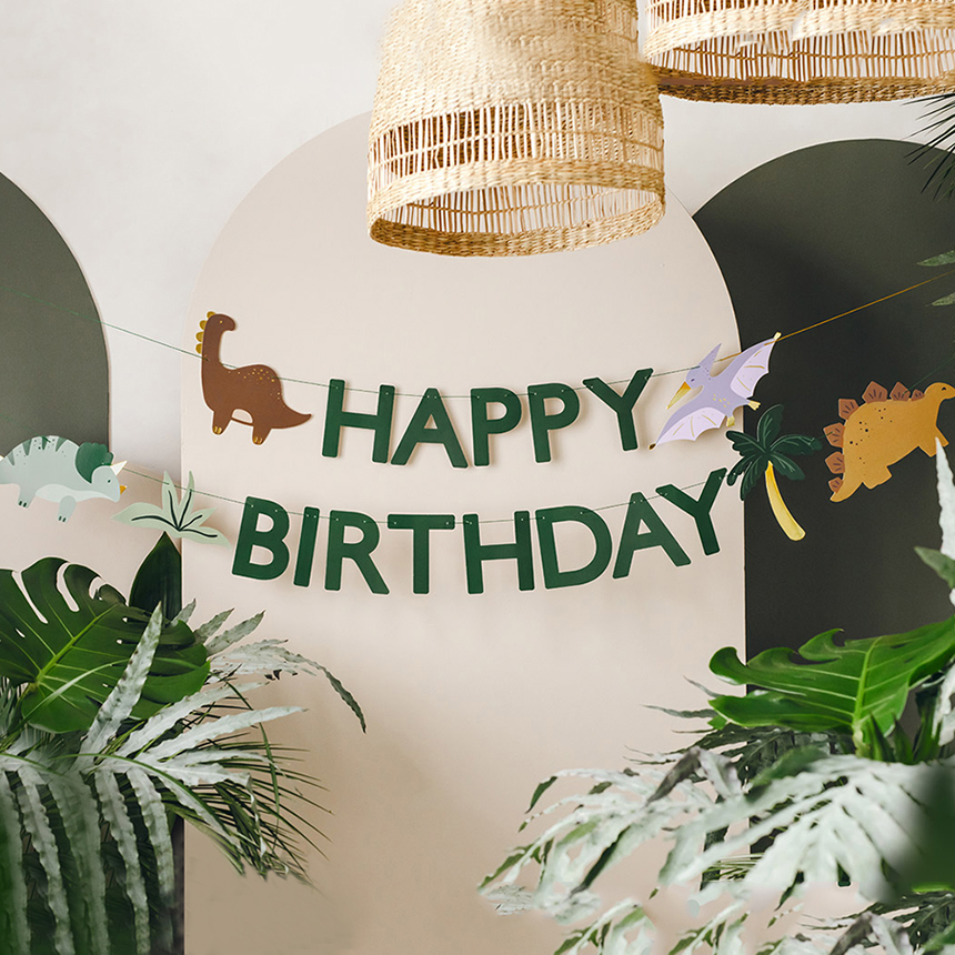 파티데코 생일가랜드 HAPPY BIRTHDAY 디노 3m