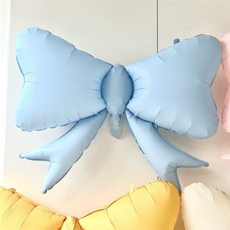 은박 리본풍선 62cm [라이트블루]