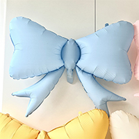 은박 리본풍선 62cm [라이트블루]