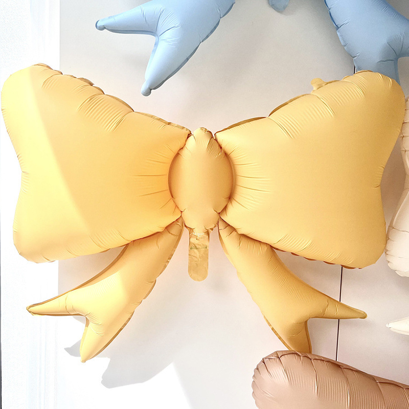 은박 리본풍선 62cm [머스타드]