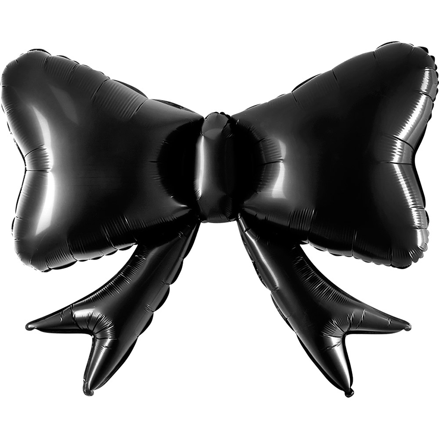 은박 리본풍선 62cm [블랙]